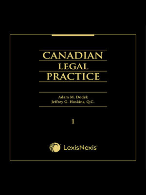 cover image of Canadian Legal Practice - A Guide for the 21st Century